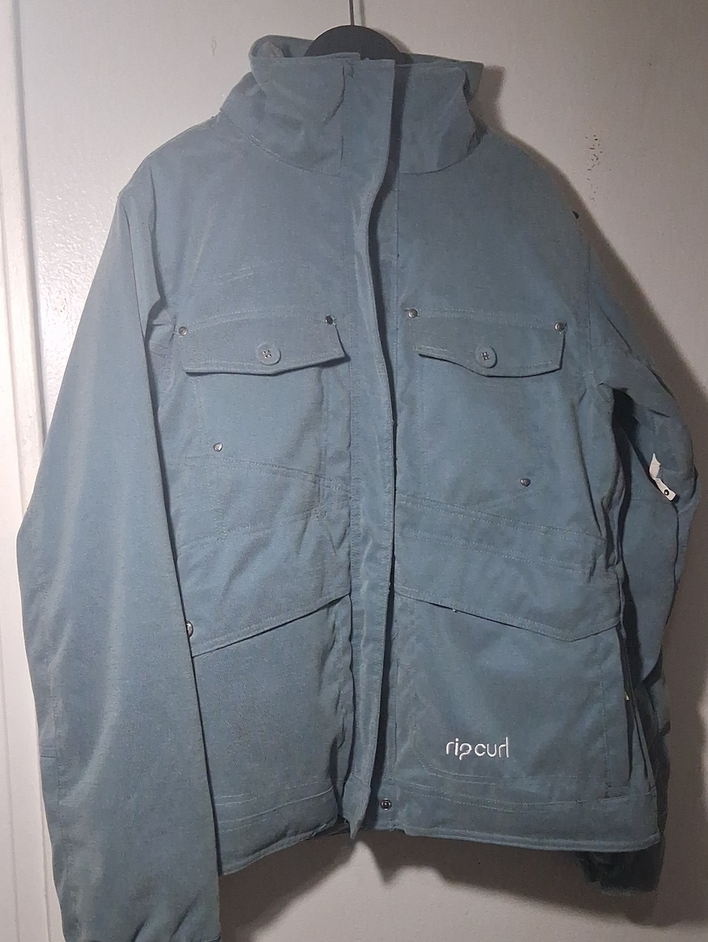 Rip Curl Men's Teal Jacket with High Collar